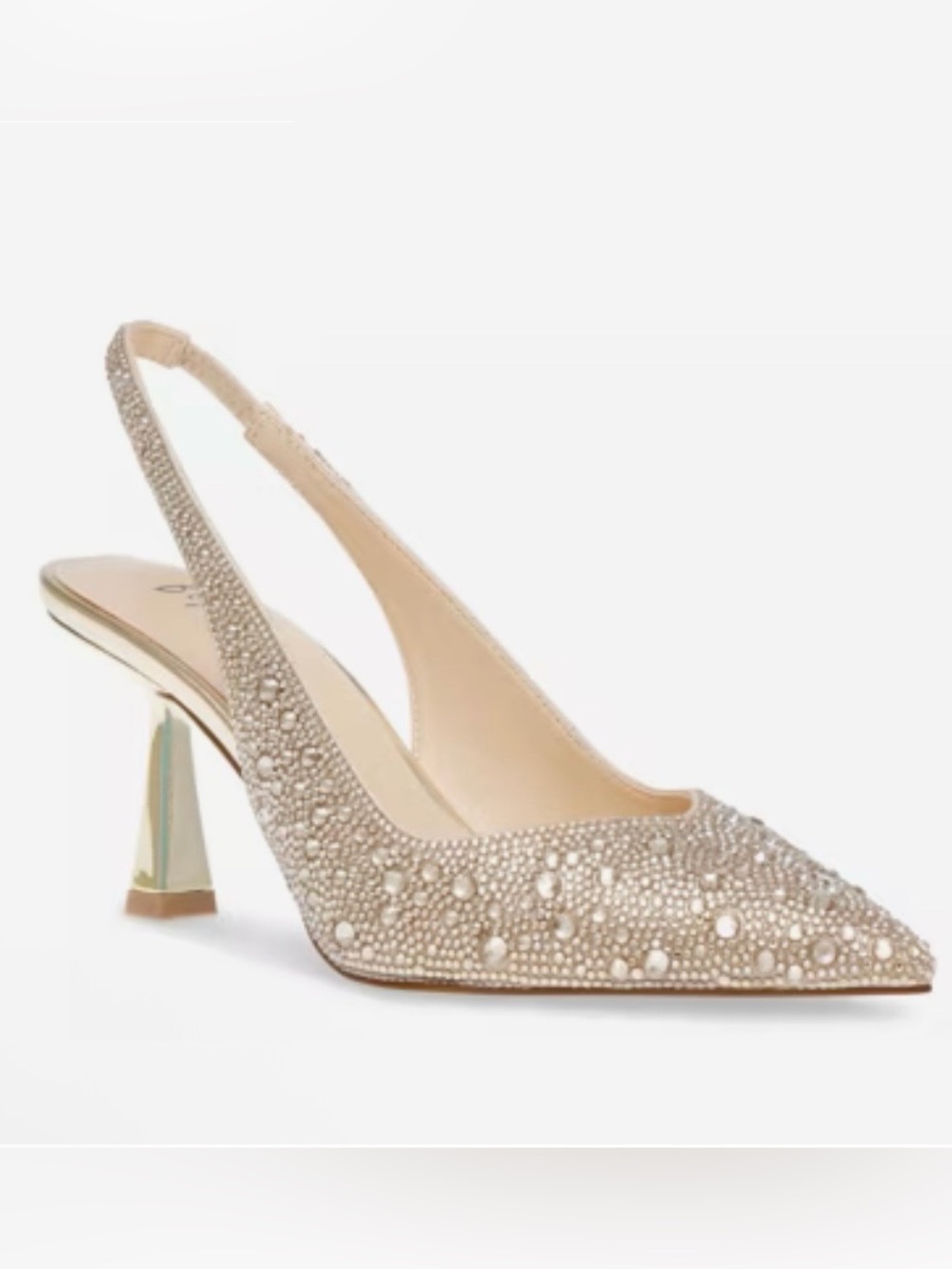 New! Betsey Johnson Pearl-Embellished Slingback Heels